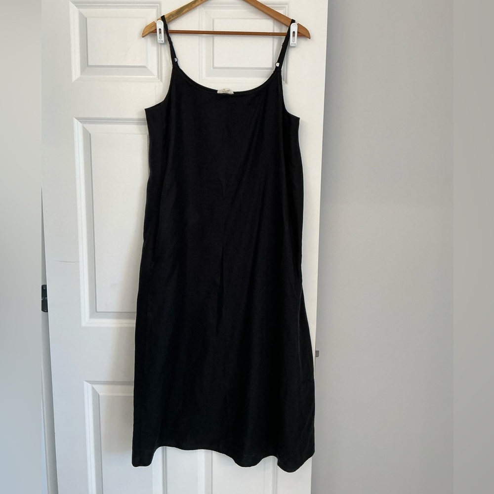 Eileen Fisher Black Linen Dress